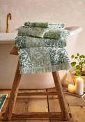 William Morris Rose Stripe Towel, Green image