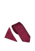 William Turner Wedding Paisley Tie &amp; Pocket Square, Berry image