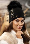 Willi Mulera Geometric Pom Pom Hat, Black image