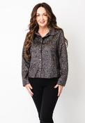 Sunday Leopard Faux Suede Jacket, Grey image