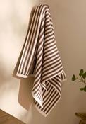 Riva Yard Hebden Striped Cotton Towels, Chocolate Brown image