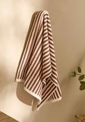 Riva Yard Hebden Striped Cotton Towels, Pecan Brown image