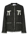 YAS Unida Oversized Boucle Jacket, Black image
