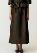 Y.A.S Leroc Jacquard Aline Maxi Skirt, Green image