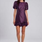 Y.A.S Elina Ruffle Trim Mini Dress, Purple image