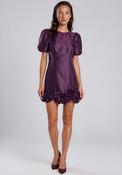 Y.A.S Elina Ruffle Trim Mini Dress, Purple image