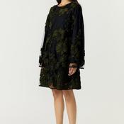 Y.A.S Flouing Beaded Flower Mesh Mimi Dress, Black image