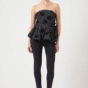 Y.A.S Fabric Flower Bandeau Top, Black image