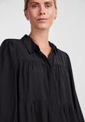 Y.A.S Pala Mini Tiered Shirt Dress, Black image