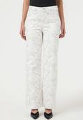 Y.A.S Bluma Embroidered Straight Leg Jeans, White image