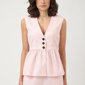 Y.A.S Trima Linen Blend Waistcoat, Pink