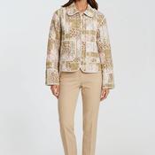 Y.A.S Lori Floral Quilted Jacket, Green Multi