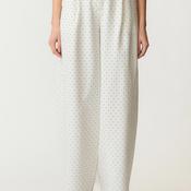 Yas Dotly Polka Dot Barrel Trousers, Off White image