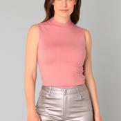 Yest Bobby High Neck Sleeveless Knit Vest, Pink