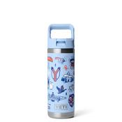 YETI Rambler 18oz Bottle with Straw Lid, Summer Camp Blue