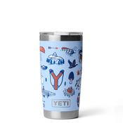 YETI Rambler 20oz Tumbler with Magslider Lid, Summer Camp Blue