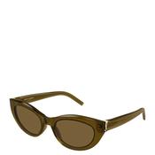 Yves Saint Laurent SL M115 Sunglasses, Moss Brown image