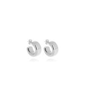 Zag Jewellery Creole Earrings, Silver
