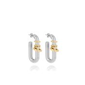 Zag Jewellery Edwina Earrings, Silver &amp; Gold image