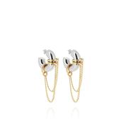 Zag Jewellery Frankie Earrings, Silver &amp; Gold