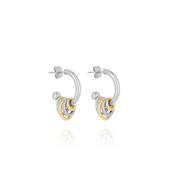 Zag Jewellery Hyacinth Earrings, Silver &amp; Gold