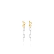 Zag Jewellery Zofia Earrings, Silver &amp; Gold