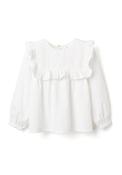 Zippy Girl Long Sleeve Frill Blouse, White image
