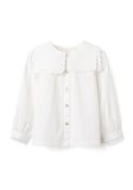 Zippy Girl Long Sleeve Square Collar Blouse, White image