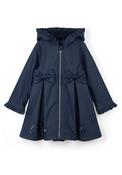 A Dee Mini Girl Nova Bow Raincoat, Navy image