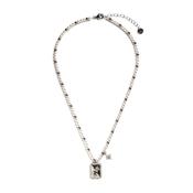 Absolute North Star Pearl Beaded Necklace, Silver image