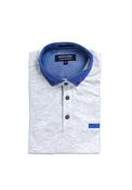Advise Contrast Collar Polo Shirt, Grey &amp; Blue image