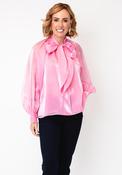 Alison Sheri Taffeta Pussy Bow Blouse, Pink image
