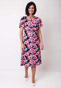 Allison Floral A-Line Midi Dress, Pink image