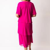 Allison Draped Detail A-Line Dress, Pink image