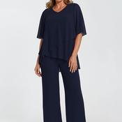 Allison Two Piece Chiffon Co-Ord, Navy