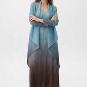 Alquema One Size Long Estrella Dress &amp; Coat Set, Blue Topaz