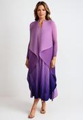 Alquema One Size Ombre Chiffon Dress &amp; Jacket, Dusty Tulle image