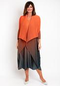 Alquema Long Estrella Dress &amp; Coat Set, Tangerine to Shadow image