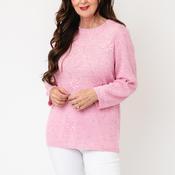 Anonymous Textured with 3D Flower Detail Knitted Jumper, Pink