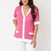 Anonymous Button-Down Cardigan, Pink image