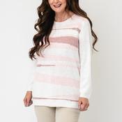 Anonymous Knitted with Stripes Jumper, Pink Multi