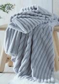 Appletree Hygge Morritz Faux Fur Large Throw, Grey