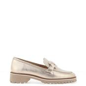 Ara Pebble Wide Fit Metallic Leather Loafers, Sand image