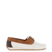 Ara Wide Fit Leather Lace Loafer, White Multi
