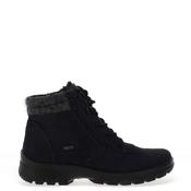 Ara Pebble Wide Fit Fleece Trim Lace Up Boots, Navy
