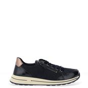 Ara Pebble Wide Fit Suede Laced Trainers, Navy
