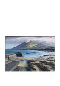 Art Cards Ireland Brain Vahey “Clouds lift from Croagh Patrick, Old Head Pier” Greetings Card image