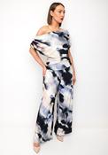 Atom Label Carbon Off The Shoulder Jumpsuit, Abstract Print image