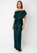Atom Label Carbon Off The Shoulder Jumpsuit, Dark Green image