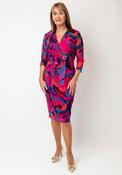 Avalon Colourful Print Mesh Pencil Dress, Pink image